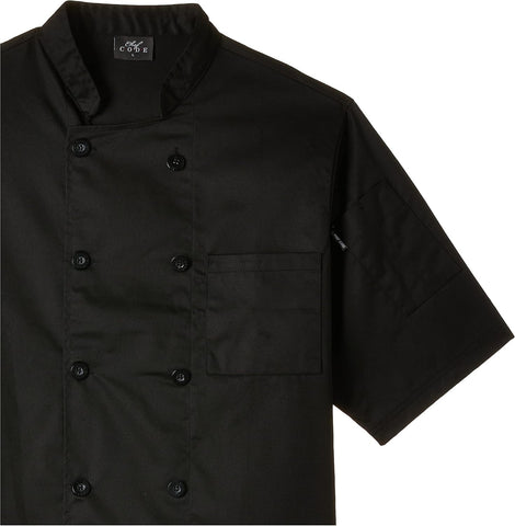 Chef Code Men's Short Sleeve Unisex Classic Chef Coat