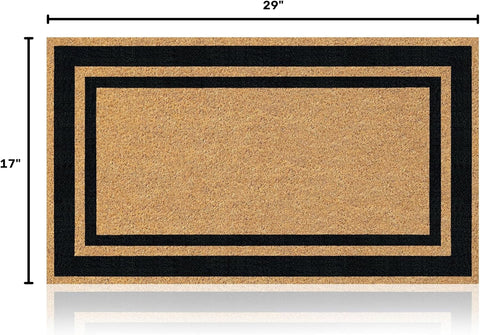 Coir Welcome Mat, Non-Slip, Edge, 17 x 29 in