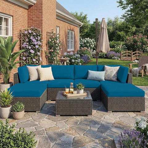hyha Waterproof Outdoor Cushion Covers, Stretch Patio Slipcovers