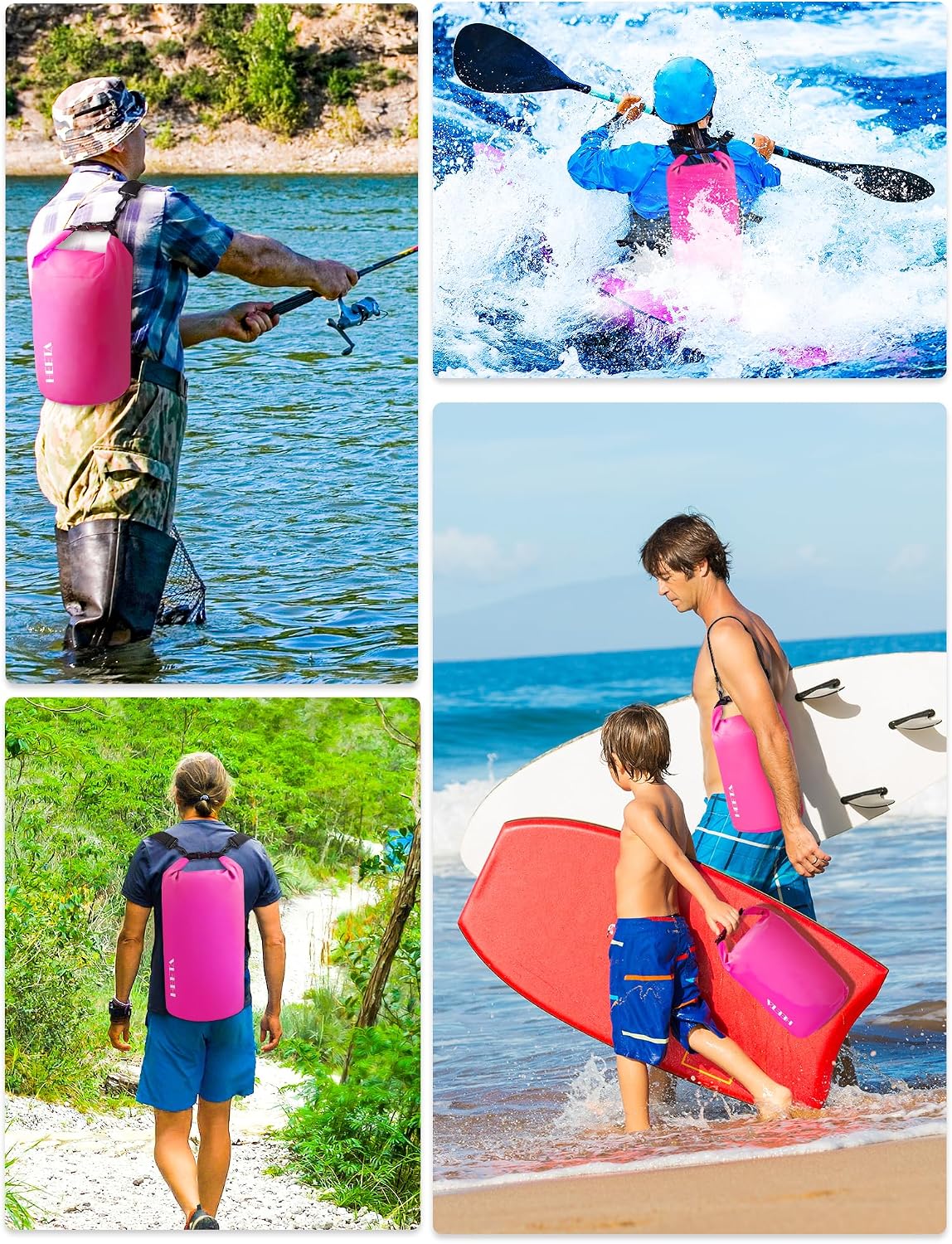 HEETA Waterproof Dry Bag Backpack with Emergency Whistle 5L/10L/20L/30L/40L
