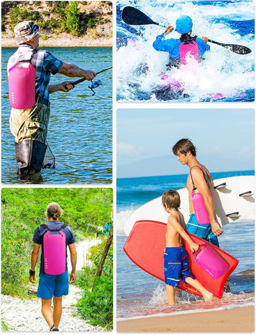 HEETA Waterproof Dry Bag Backpack with Emergency Whistle 5L/10L/20L/30L/40L