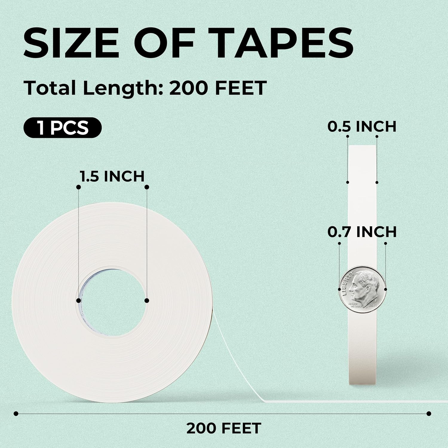 Artist Tape for Watercolor Paper, 1/2 inch Wide 200FT Long
