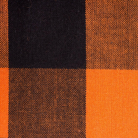 DII Buffalo Check Collection, Classic Farmhouse Tablecloth, 60 x 84, Orange & Black