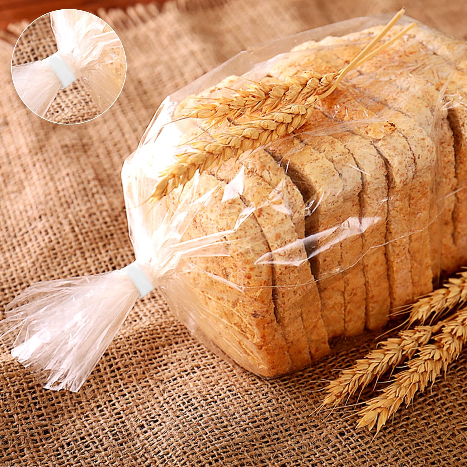 100 Pieces 5" Reusable White Paper Bread Twist Ties, White Twist Ties Bag Ties for Bags Bread Wire Ties Reusable Twist Tie for Treat Party Cello Candy Bread Coffee Bags Cake Pops