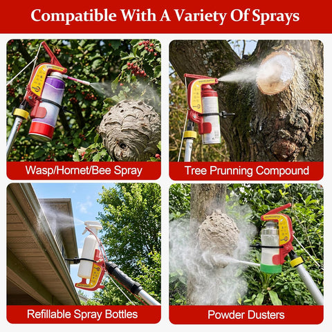 Spray can Extension Pole Adaptor,Adjustment Sprayer Bracket Adaptor, Red