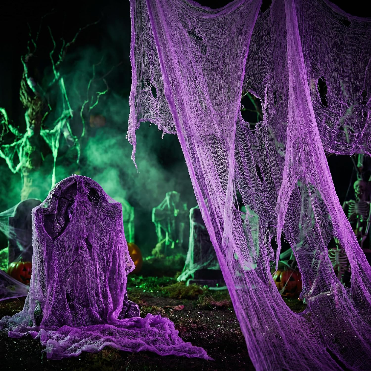 300"x39" Large Halloween Scary Gauze, Spooky Cloth Party Decoration