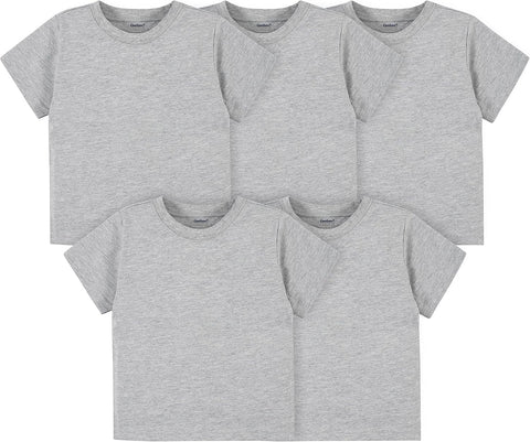 Gerber Baby & Toddler 5-Pack Solid Short Sleeve T-Shirts Jersey 160 GSM