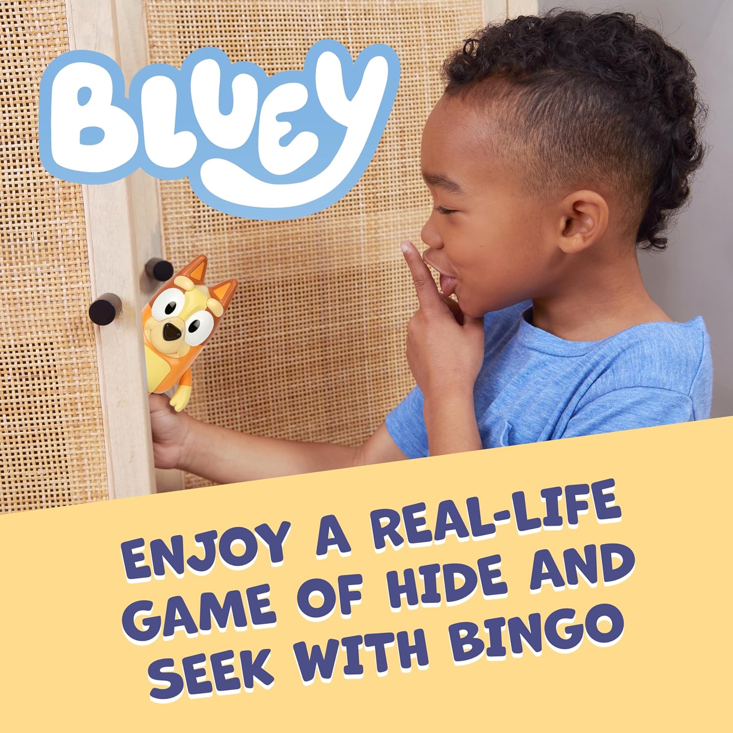 Bluey Game Hide and Seek Electronic Bingo Figure, Interactive Figurine Toys