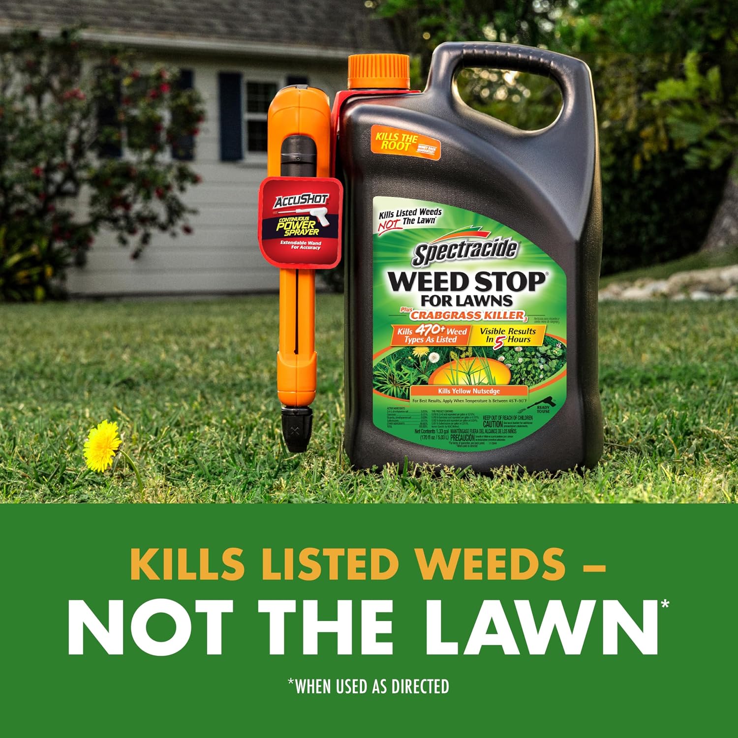 Spectracide Weed Stop for Lawns Plus Crabgrass Killer, 1.33 Gal