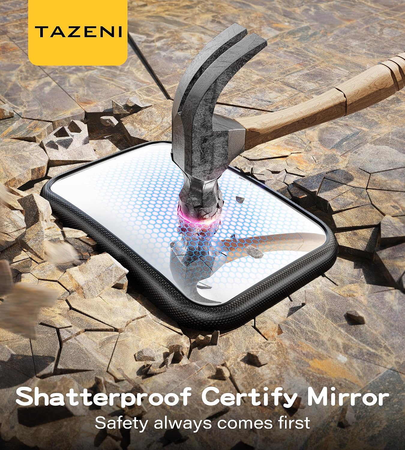 TAZENI Baby Car Mirror for Rear Facing Car Seat, Patented Stable Hook Clip