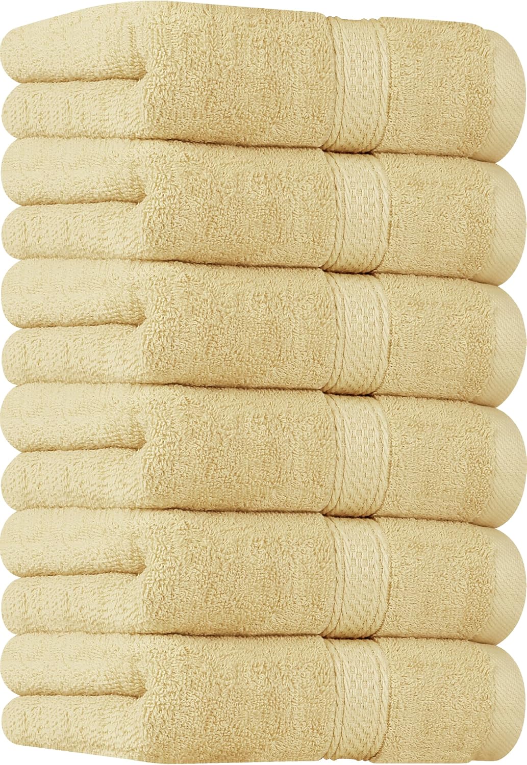 Utopia Towels 6 Pack Premium Hand Towels, 16x28 in, 600 GSM Cotton, Beige