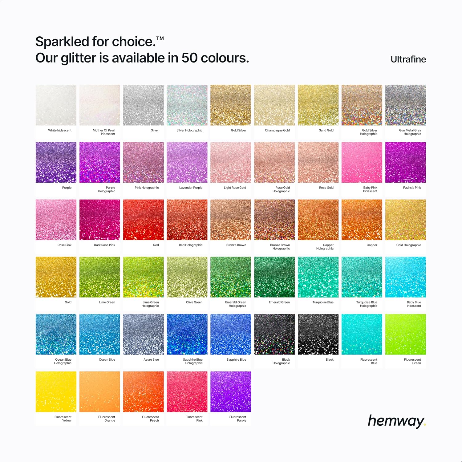 Hemway Biodegradable Glitter Silver Holographic 3.5oz Ultrafine