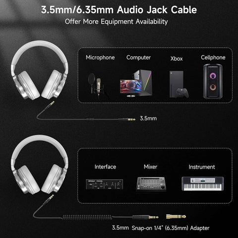 Wired Headphones, Over Ear Headphones for Studio Monitor & Mixing DJ