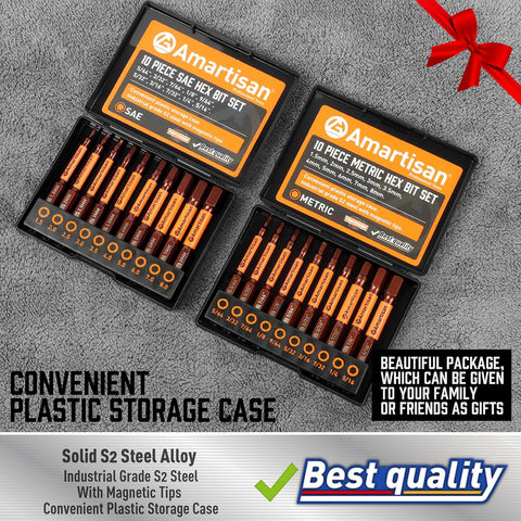 Amartisan 20-Piece Allen Wrench Drill Bit Set