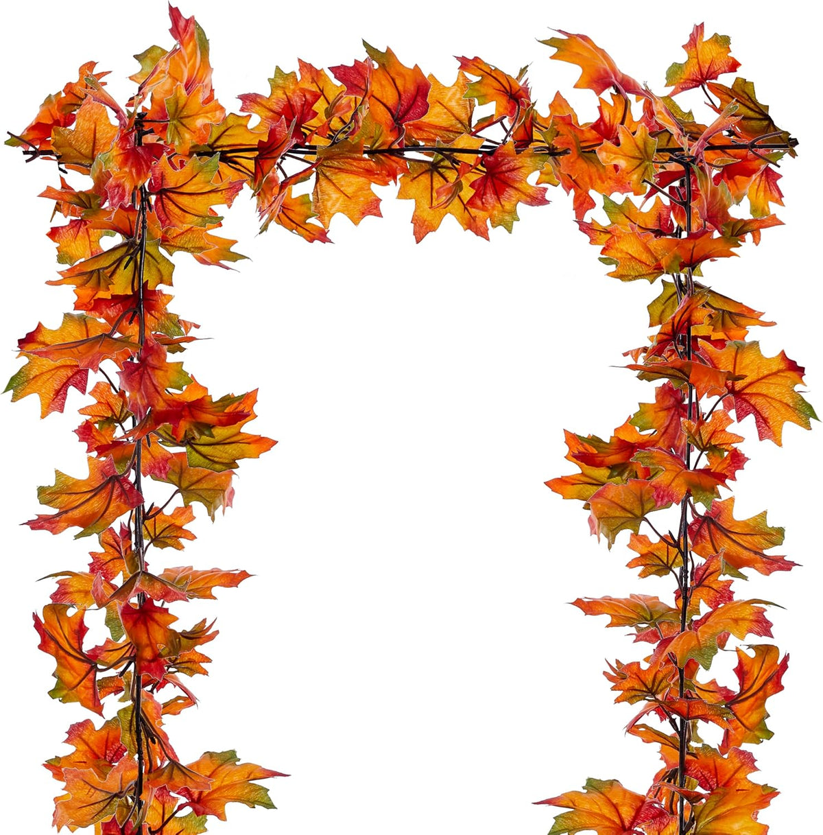 Fall Garland 6.5ft/Piece Fall Maple Leaf Garlands Autumn Garland Leaves Vine for Thanksgiving Home Decor 1pc