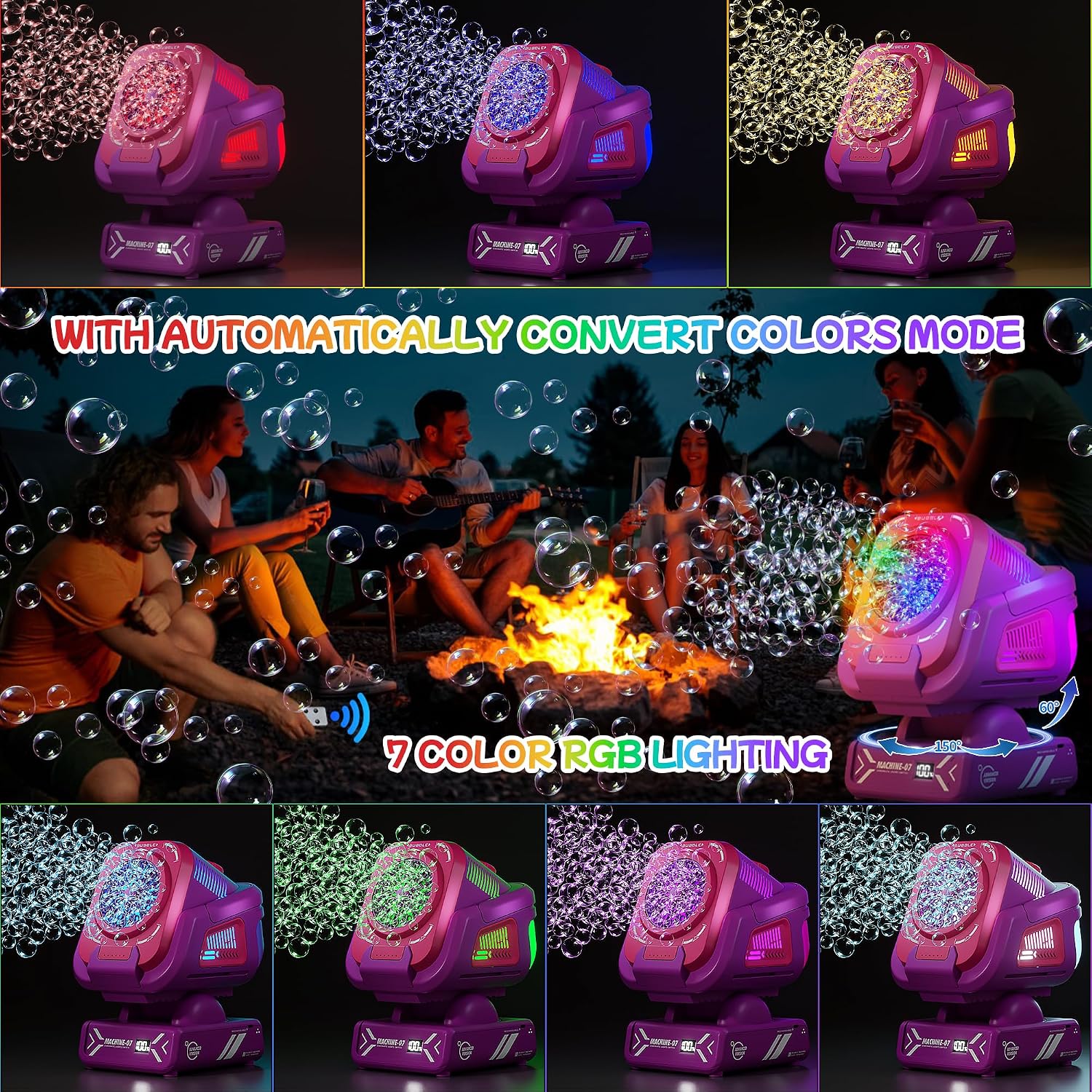 Upgraded Bubble Machine Outdoor Toys for Kids & Wedding Party