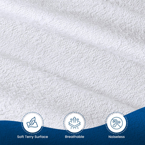 Utopia Bedding Waterproof Mattress Protector King Size, Premium Terry Mattress Cover 200 GSM, Breathable, Fitted Style with Stretchable Pockets (White)