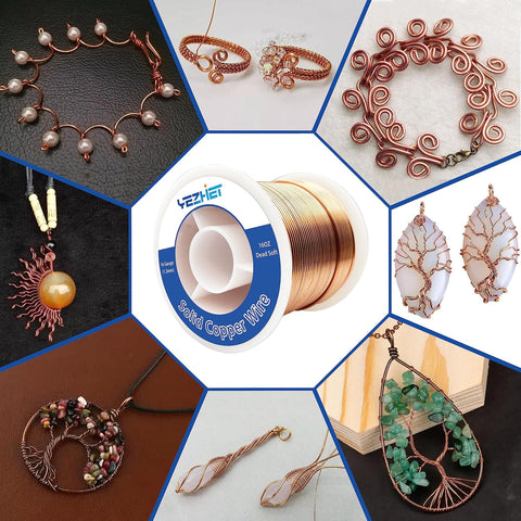 99.9% Solid Bare Copper Wire(16 Gauge(1.3MM, 16 OZ, 130Ft), Dead Soft Strong and Flexible, Copper Wire for Crafts/Jewelry Making/Electroculture Gardening