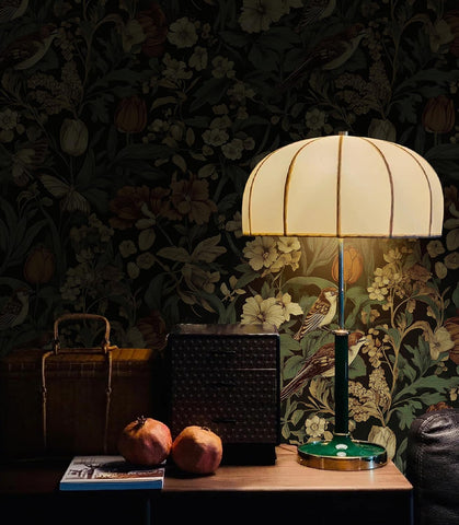 Erfoni Retro Floral and Bird Contact Paper Vintage Peel and Stick Wallpaper