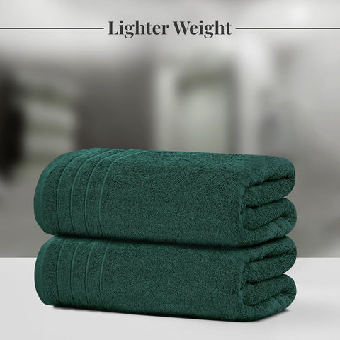 Tens Towels 8 Piece Towel Set, 2 XL Bath, 2 Hand, 4 Washcloth, Hunter Green