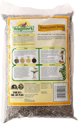 Wagner's 52023 Black Oil Sunflower Seed Wild Bird Food, 5-Pound Bag