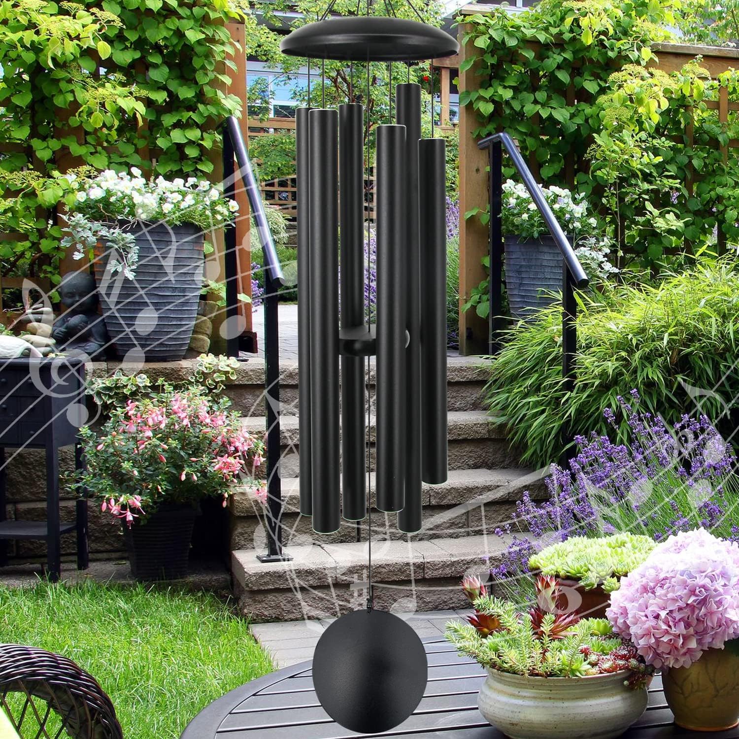 ASTARIN 45 in Memorial Wind Chimes Large with 6 Heavy Tubes