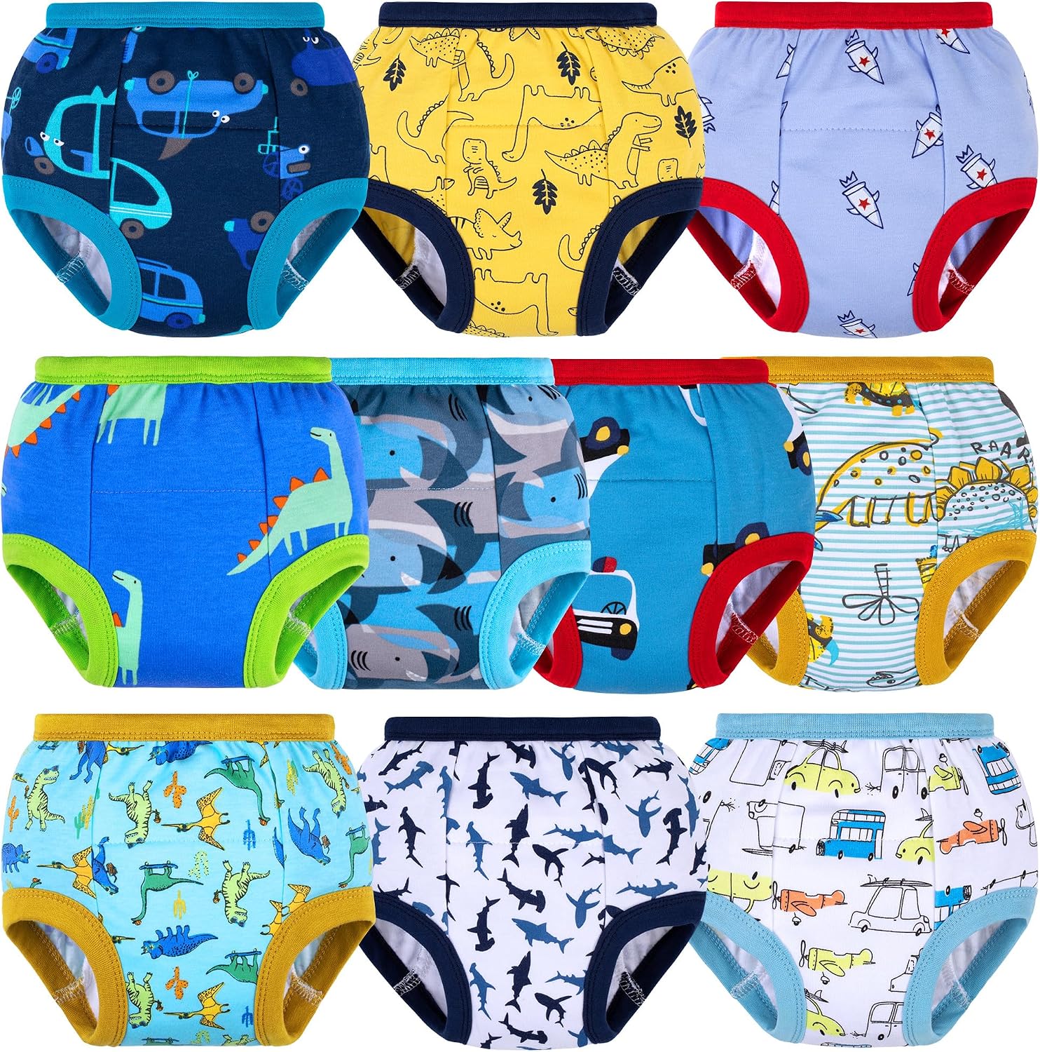 BIG ELEPHANT Toddler Potty Training Underwear, Cotton Training Pants