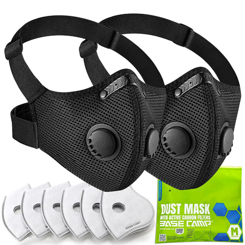 BASE CAMP M PRO Dust Mask, All day Comfortable Reusable Respirator Mask for Dust, Safety Work Mask for Woodworking