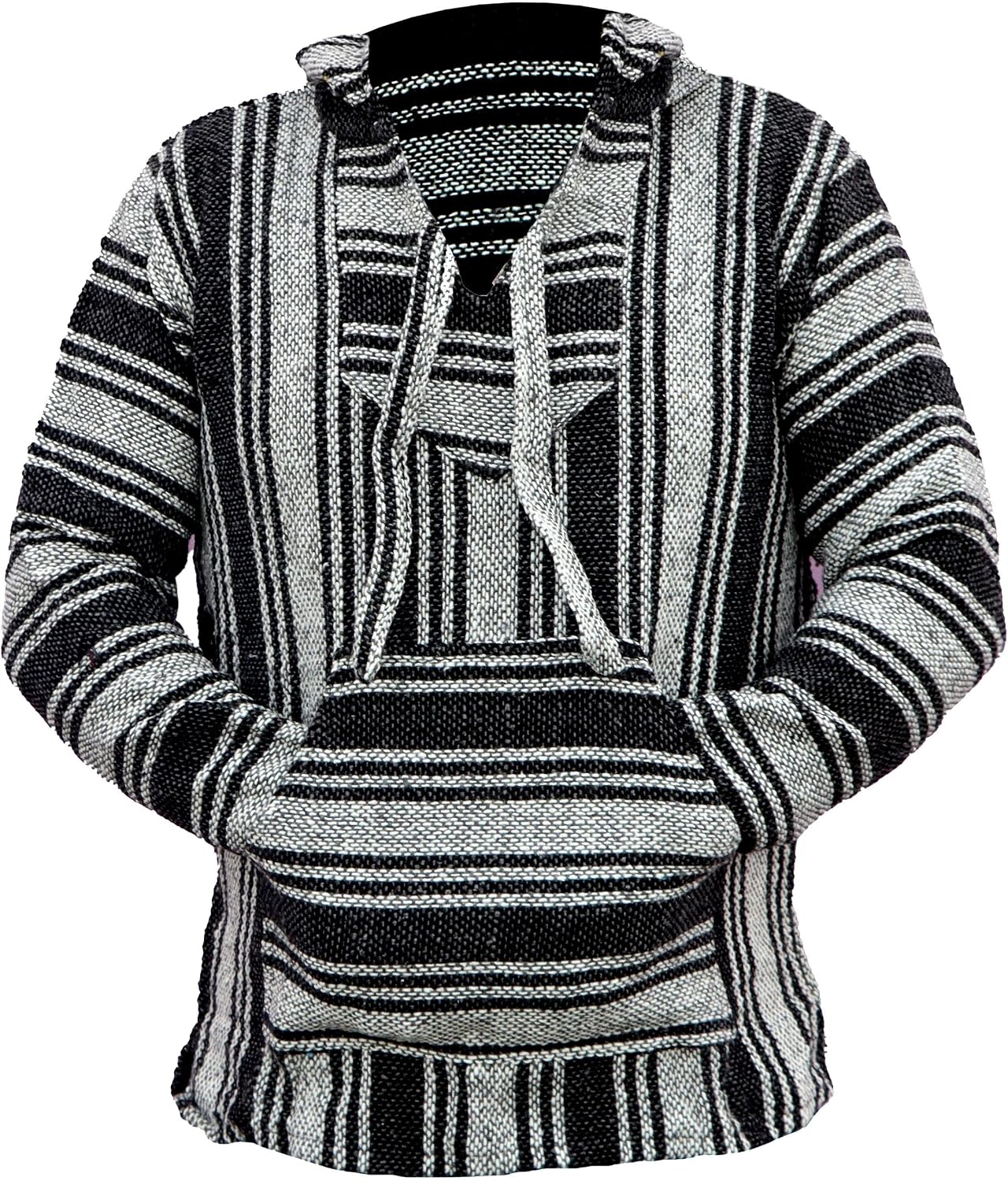 Del Mex Mexican Baja Hoodie Hippie Surf Poncho Sweater Sweatshirt Pullover Jerga