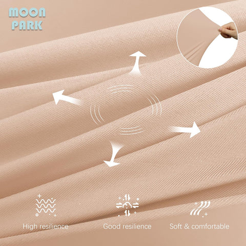 MOON PARK Pregnancy Pillows for Sleeping - U Shaped Full Body Maternity Pillow with Removable Cover - Support for Back, Legs, Belly, Hips - 57 Inch - Brown - Cooling Cover