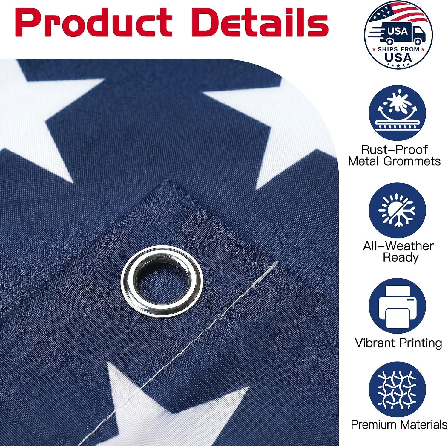 Custom American US Flag with Picture, Personalized Funny Flags with Face Image Logo Photo Text Single Sided Customized Flag Tapestry for Bedroom Dorm Room Decor Garden, 2x3 3x5 4x6 5x8 Ft