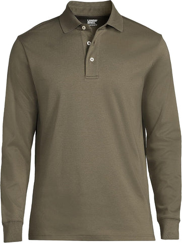 Lands' End Men's Long Sleeve Supima Polo
