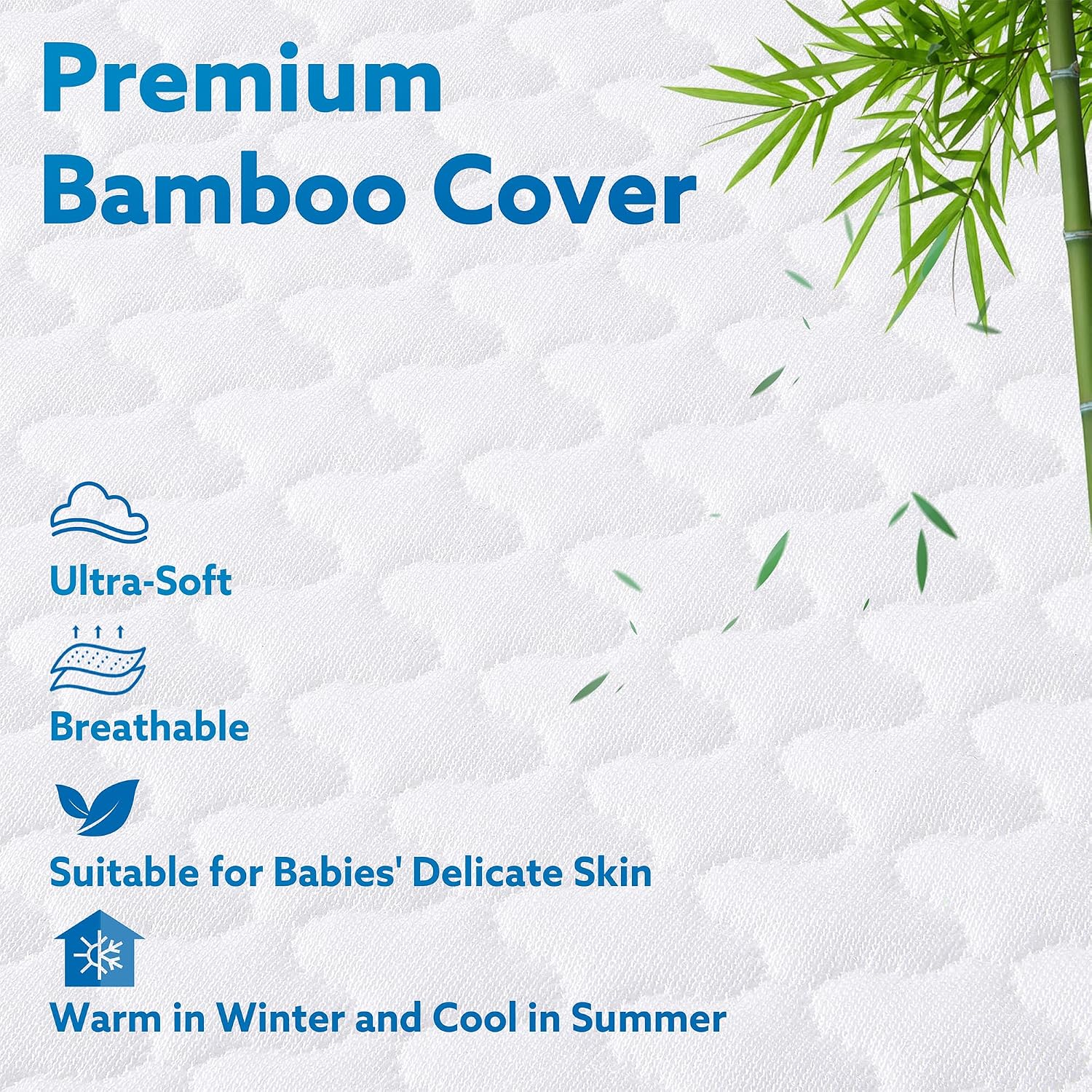 Pro Goleem Baby Bassinet Mattress, Breathable Bamboo Pad, 30"x15" Oval
