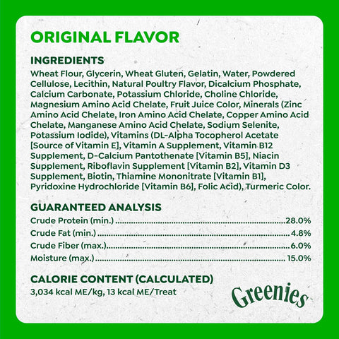 Greenies Anytime Bites Dog Treats, Original Flavor, 10.3 oz