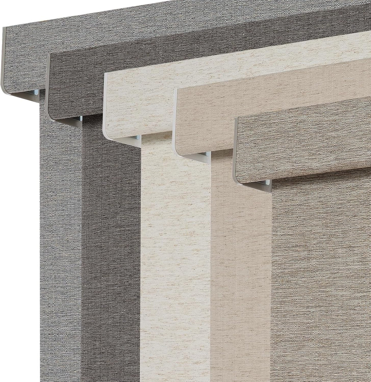 Persilux Blackout Roller Shades for Window Blinds,Cordless,Linen Fabric,Thermal Insulated Fabric UV Protection Shades for Home,Office,Bedroom,Door,Blackout-Light Brown,34 1/2" W X 72" H