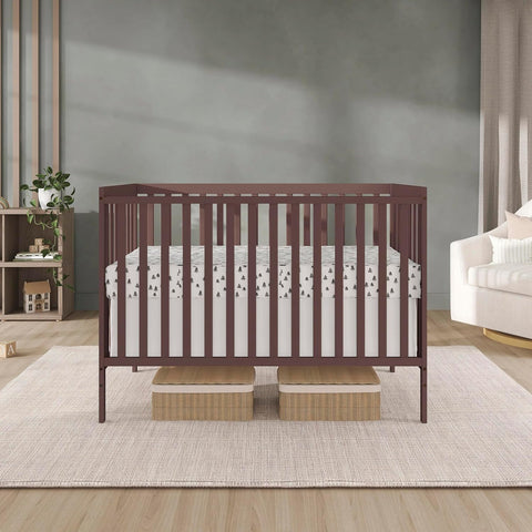Dream On Me Synergy 5-in-1 Baby Crib, Converts to Toddler Bed, Baltic Amber