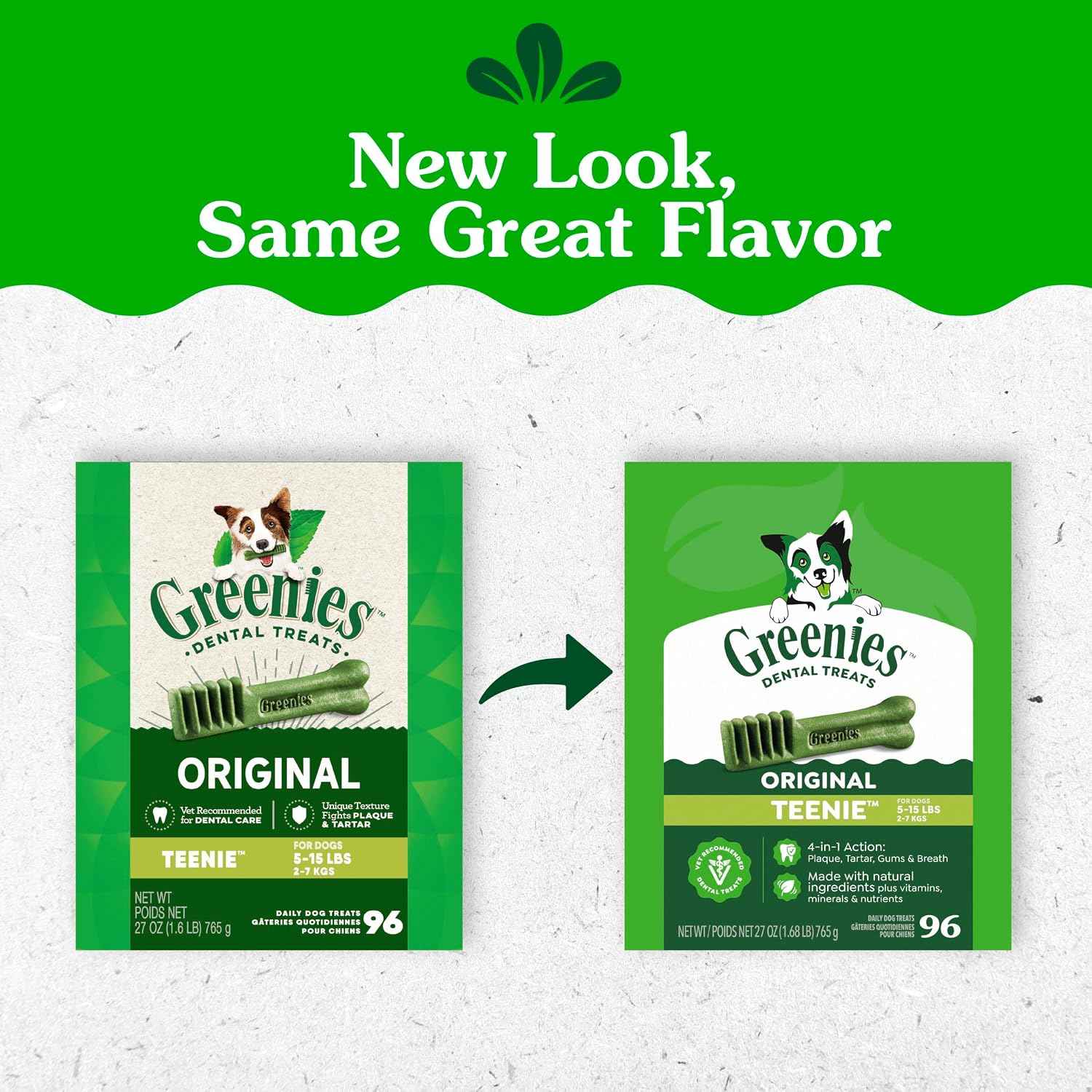 Greenies Teenie Original Natural Dental Dog Treats, Chicken, 96 Count