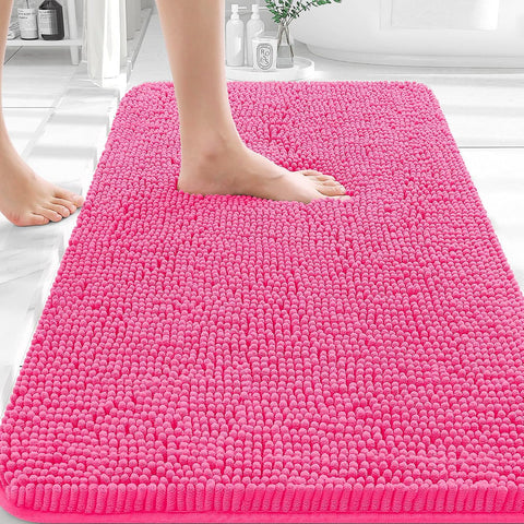 OLANLY Bathroom Rugs 35x24, Extra Soft Absorbent Chenille Bath Rugs