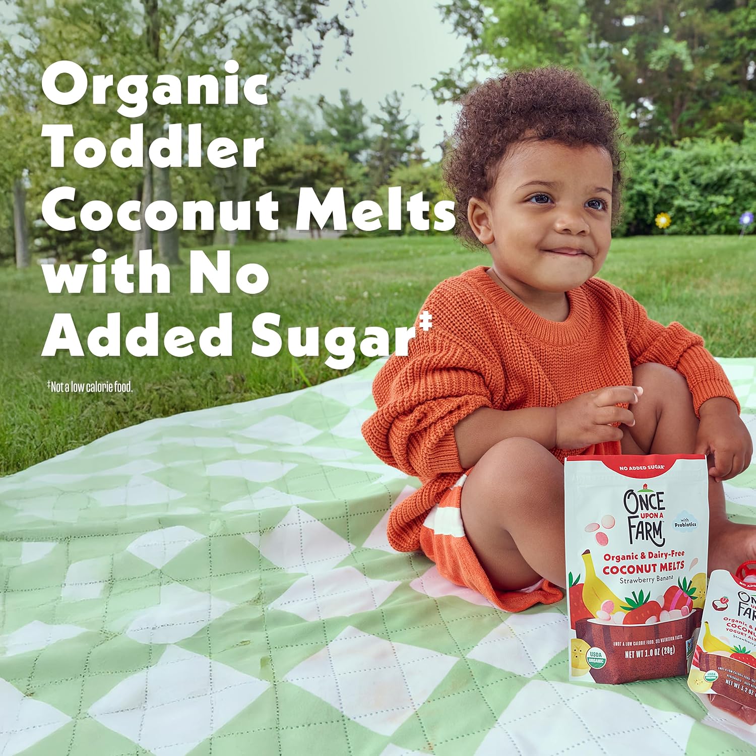 Once Upon a Farm Organic Coconut Melts, Strawberry Banana, 1oz