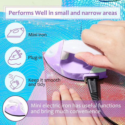 Honoson Mini Craft Iron with Charging Base Tiny,Light Purple