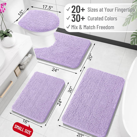 OLANLY Bathroom Rugs 34x21, Extra Soft Absorbent Chenille Bath Rugs