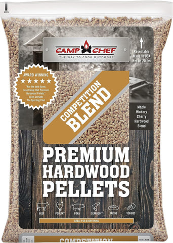 Camp Chef Competition Blend BBQ Pellets, Hardwood Pellets for Grill, Smoke, Bake, Roast, Braise and BBQ, 20 lb. Bag