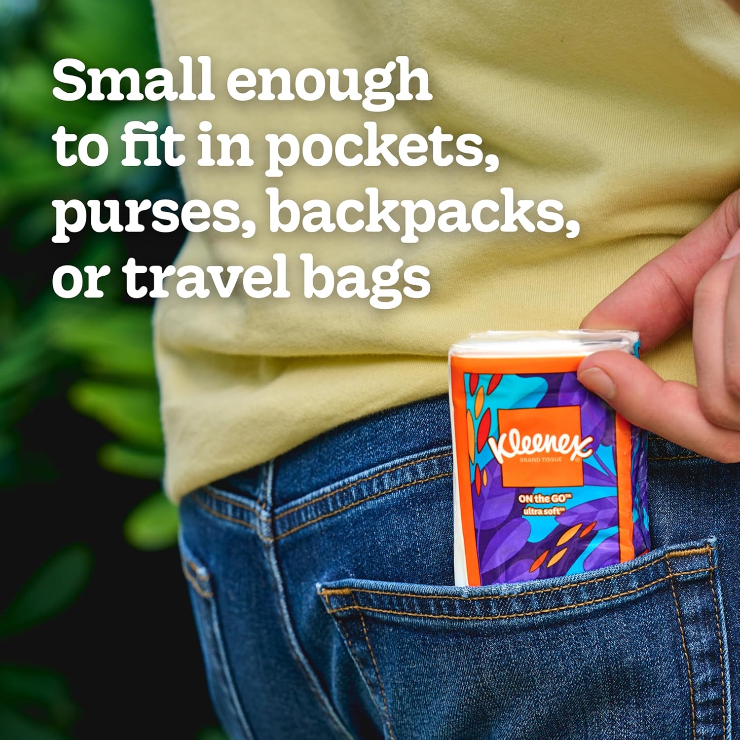 Kleenex On-The-Go Facial Tissues, 8 Travel Packs, 10 Tissues per Pack