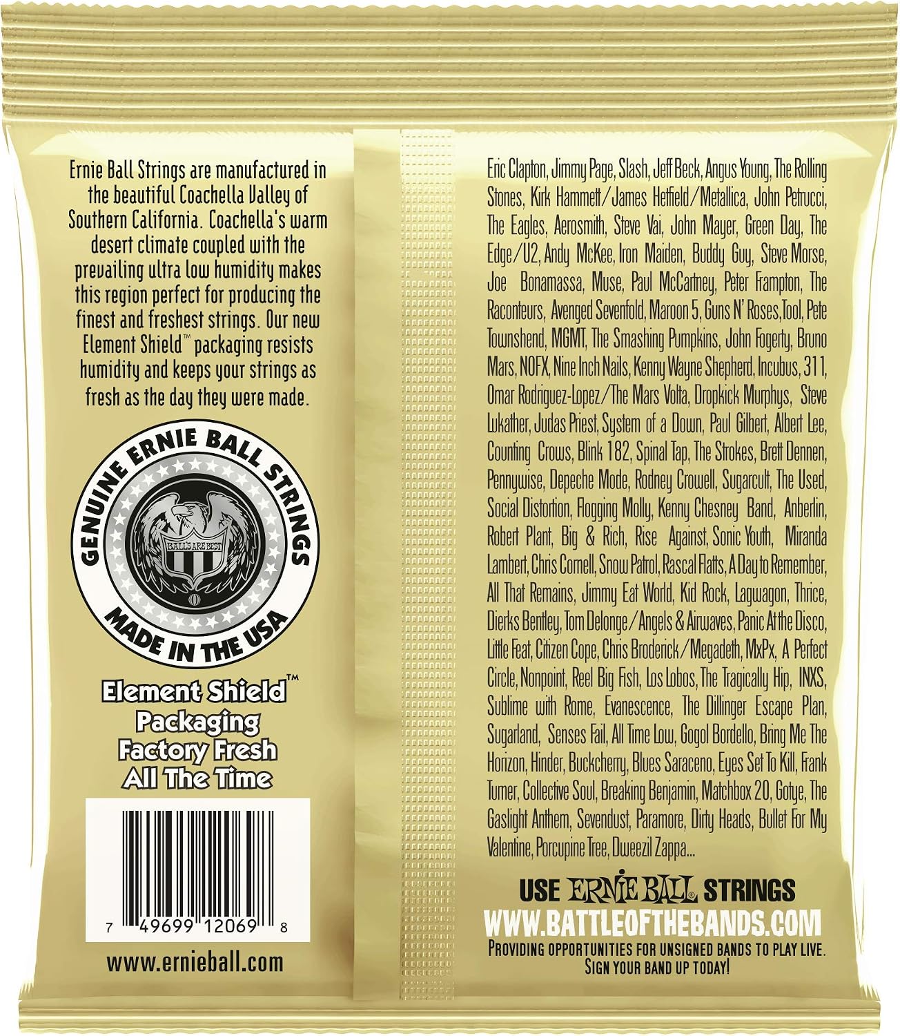 Ernie Ball Folk Nylon Clear & Gold Ball-End 80/20 Bronze Acoustic Guitar Strings, 28-42 Gauge (P02069)