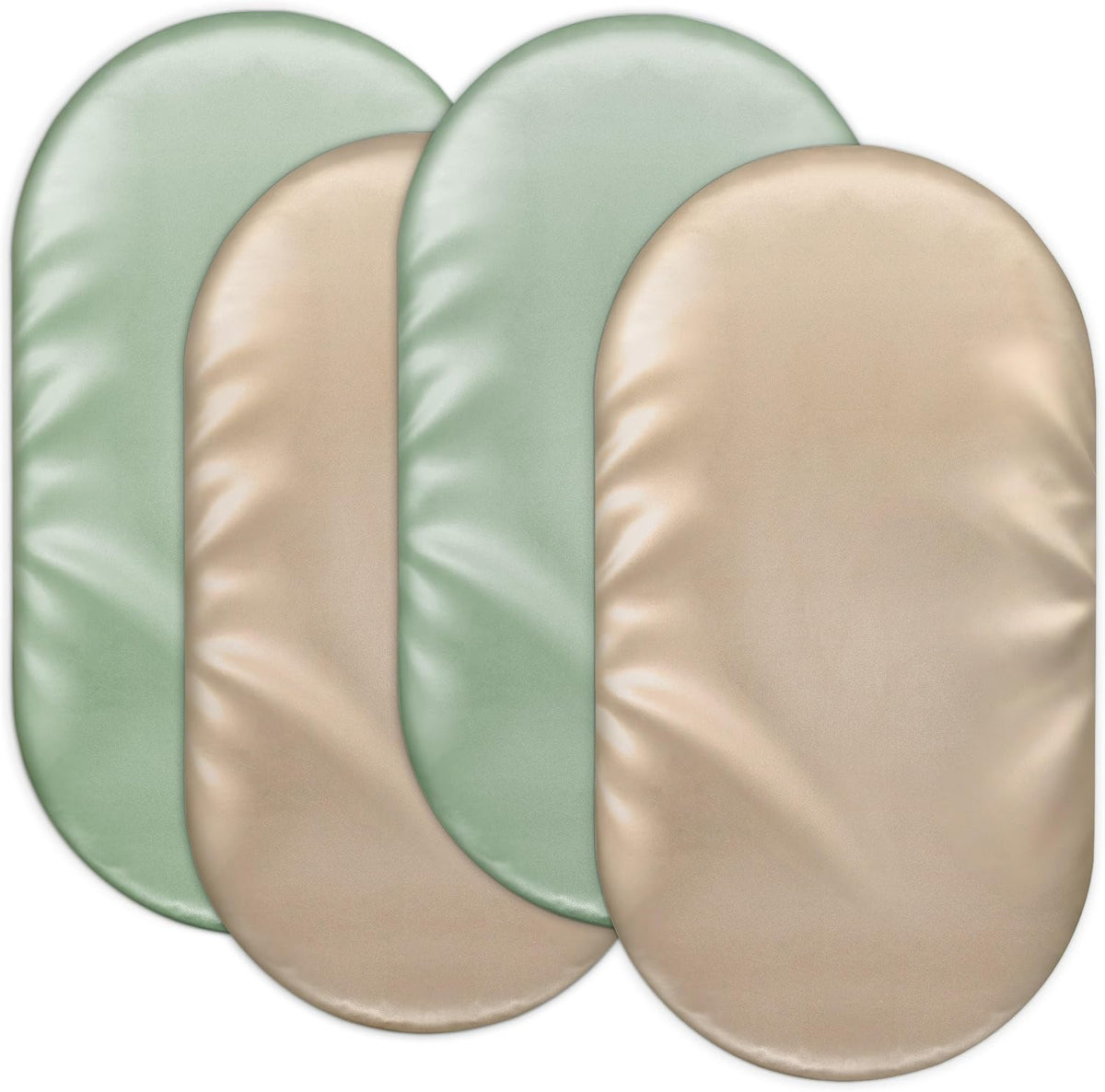 Baby Bassinet Sheets for Baby Boy Girls,4-Pack Fitted Bassinet Sheets Set Compatible with Halo Bassinest Swivel Sleeper,Baby Delight,Angelbliss,32"X16" (Brown & Green)
