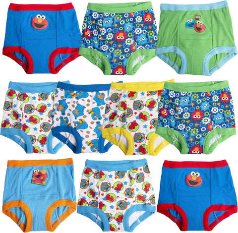 Sesame Street Unisex Toddler Potty Training Pants with Elmo, Cookie Monster and Big Bird with Stickers & Success Chart