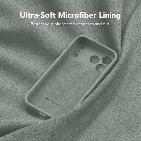 Magnetic for iPhone 17 Pro Case Silicone Calke Green