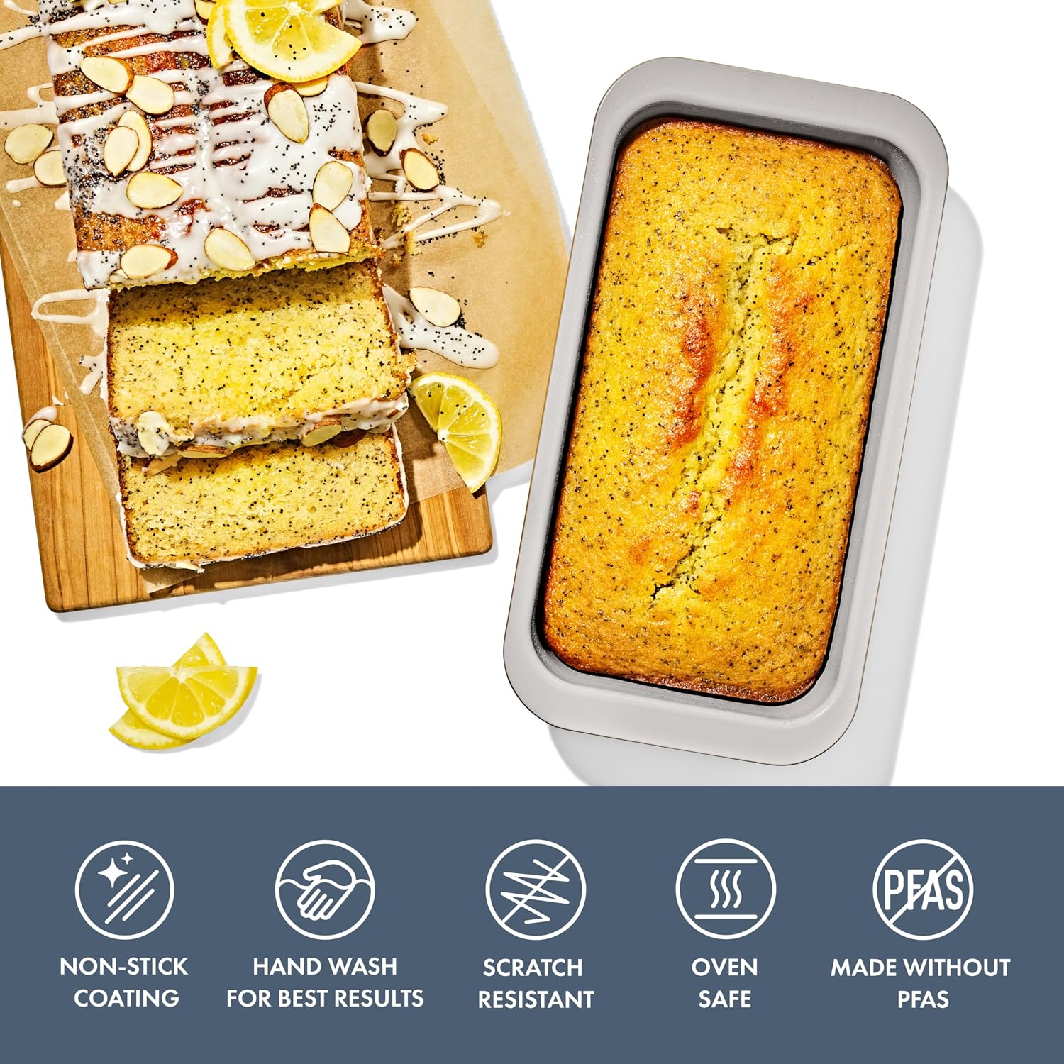 OXO Good Grips Non-Stick Pro Ceramic Coated Metal Bakeware, 1Lb Loaf Pan