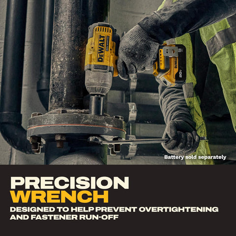 DEWALT 20V MAX Cordless Impact Wrench, 1/2 Impact Gun, 4-speed High torque with Hog ring anvil and LED light, Brushless motor, Precision Wrench, tool Only (DCF900B)