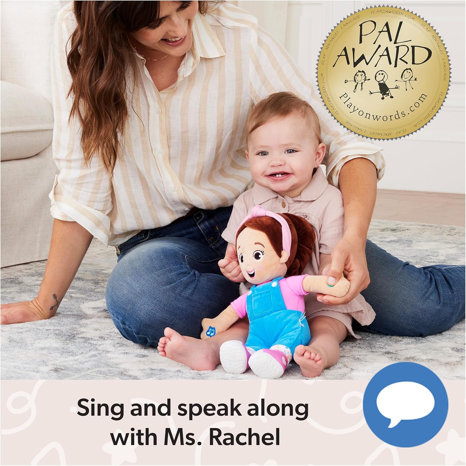 Ms. Rachel Speak & Sing Doll, 16-Inch Interactive Toy with Sounds
